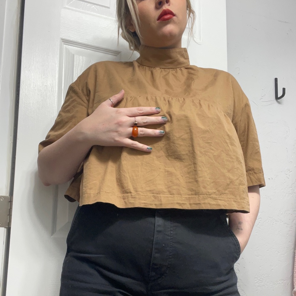 Everlane tiered mock neck
